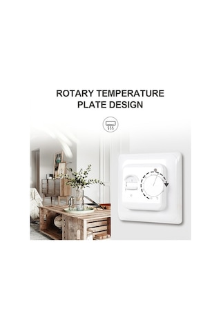 Pazly 230v Mekanik Termostat Manuel Zemin Isıtma Kontrol Cihazı Harici Sensör 5-40 C 3a