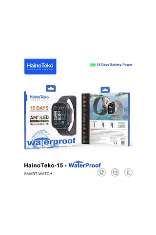 Haino Teko 15 Akıllı Saat + 3 Kordon Seti (İthalatçı Garantili)