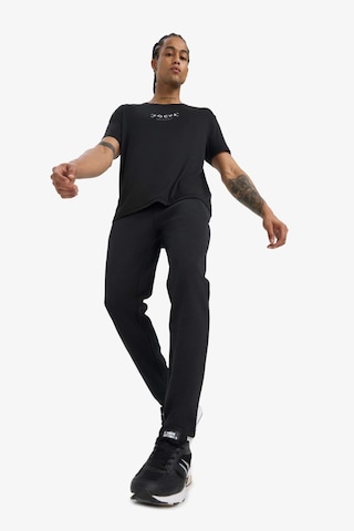 Defacto Slim Fit Sporcu İnce Jogger Eşofman Altı Dar Kesim Fermuarlı Basic Standart Paça S3309az25aubk81 Siyah-bk81