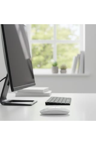 Bezos Beyaz Renkli Ergonomik Sessiz Kablosuz Mouse Usb Alıcılı, Ofis Ve Oyun İçin Konforlu Bilgisayar Faresi Ms6310 Krt