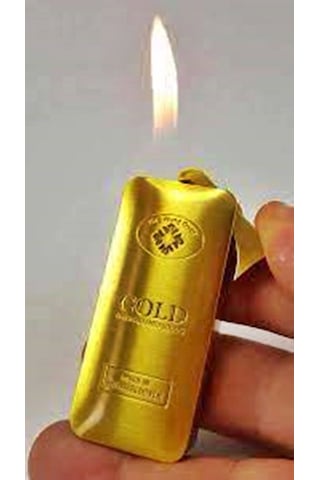 Manyetolu Doldurulabilir Gold Altın Çakmak