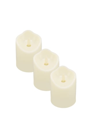 Shineyee 3'lü Paket Led Sallanan Mum Işığı - Plastik, Isıksız, Güvenli - Noel, Düğün, Parti Dekorasyonu - Sıcak Işık - Aaa Pil Gerektirir Piller Dahil Değil - Bz2877-w Diğer