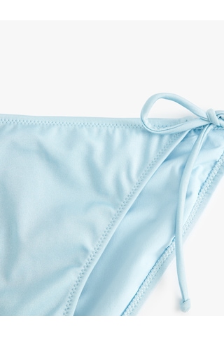 Koton Parlak Brazilian Bikini Altı Yanları Bağlama Detaylı Mavi 4sak00147mm Mavi