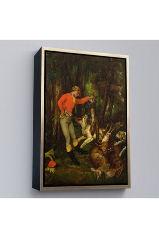 Çerçeveli Gustave Courbet -avdan Sonra Tablo - After The Hunt-8055