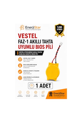 Vestel Etkileşimli Faz-1 Akıllı Tahta Cr2032 Kablolu Soketli Bios Pili