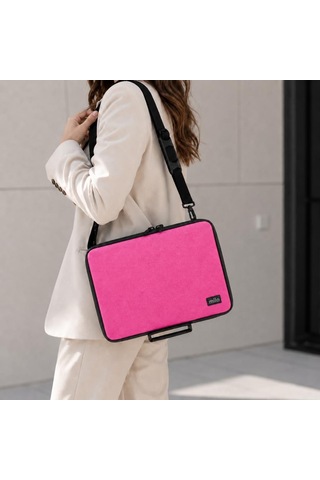 Mila 3in1 Serisi Mlk146 13,14 İnch Uyumlu Tablet, Laptop El Ve Omuz Çantası - Pembe