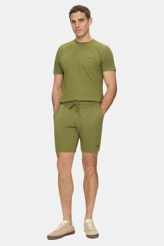 Taylor Haki Bisiklet Yaka Krinkıl Hafif Kumaş Metal Logolu Standard Fit Erkek Tshirt Haki