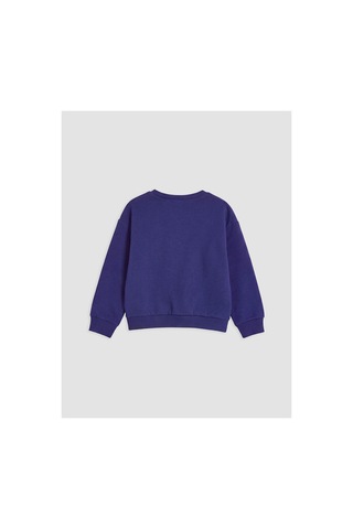 Lc Waikiki Alıta Cıty Farkıyla Lcw Kids Lacivert 3 İplik Şardonlu Baskılı Loose & Bol Kız Çocuk Sweatshirt Lacivert - 930283339 Lacivert