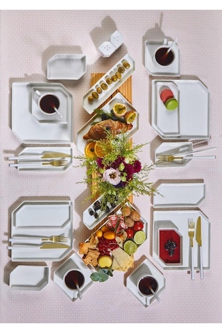 N3527 Flex 42 Parça 6 Kişilik Kahvaltı Takımı Beyaz