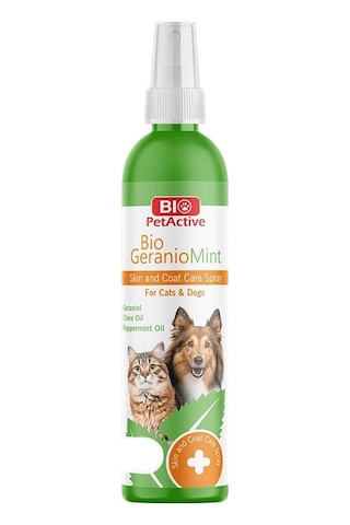 Bio Petactive Geranio Mint Köpek Dış Parazit Tüy ve Deri Bakım Spreyi 100 ML