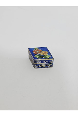 Antika Cloisonne Minyatür Kutu 3,7x2,9cm 122