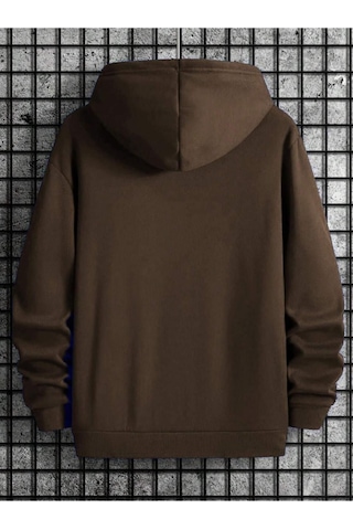Altamira Erkek Monaco Baskılı Oversize Kapşonlu Sweatshirt 001