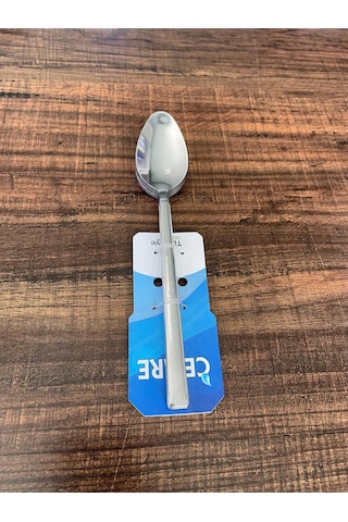 Enashop Paslanmaz Çelik Tatlı Kaşığı Seti 6 Adet Klasik Düz Model Inox