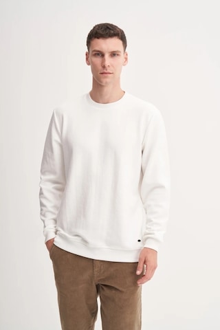 Cazador Premium Ince Desenli Jakar Viskon Karışımlı Regular Fit Sweatshirt Ekru 53520 Ekru