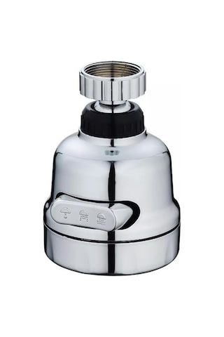 Optana 3 Fonksiyonlu Oynar Başlık Tazyikli Krom Eviye Spiral Batarya Musluk Ucu Çok Renkli