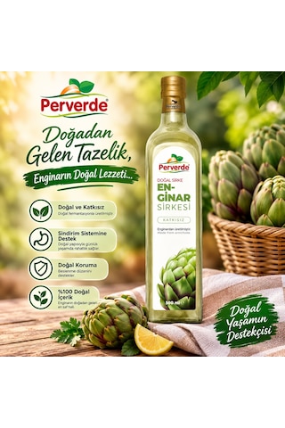 Perverde Enginar Sirkesi Cam 500 ML