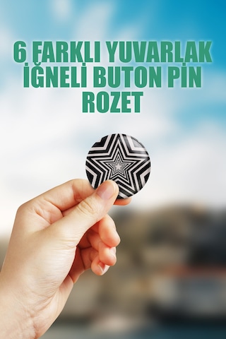 Y2k Gotik Estetik Çanta Süsü Rozet İğneli Buton Rozet Seti 6 Adet Gothic Aesthetic Çok Renkli