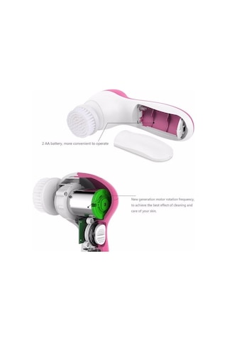 Hook 5'i 1 Arada Motorlu Yüz Bakım Masaj ve Temizleme Fırçası