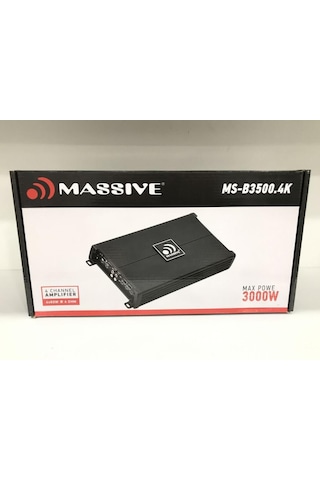 Massive Ms-B3500.4K 3000 Watt 4 Kanal Amfi 4 Ohm 4 x 60 Watt Rms