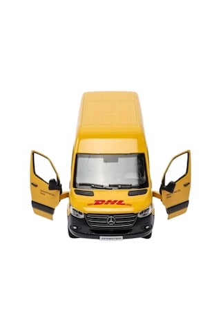 Kinsmart Mercedes Benz Sprinter Dhl Kargo Aracı Metal Model Araba Çek Bırak 12 Cm