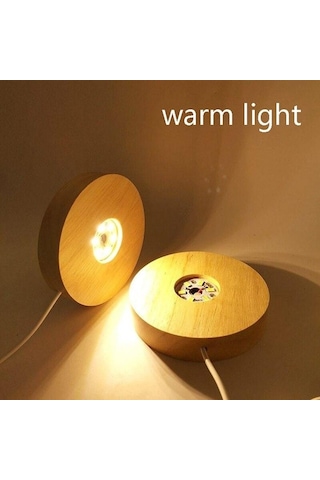 Pazly-ahşap Led Işık Standı - Şarj Edilebilir, Beyaz, Lamba Tutucu Ve Tabanı
