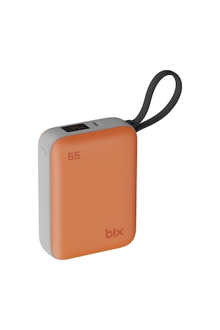 Bix Pb120 20000mah 65w Type-c Pd Kompakt Tasarımlı Dijital Göstergeli Powerbank Taşınabilir Hızlı Şarj Cihazı Turuncu