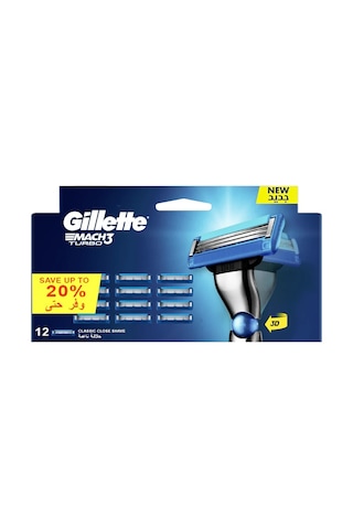 Gıllette Mach3 Turbo Yedek Başlık 12'li