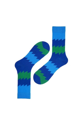 Desenli Erkek Soket Çorap-1859 Çok Renkli