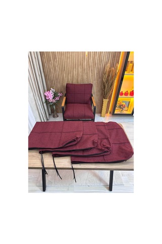 4 Adet Bahçe , Balkon Mobilyası ,minder Kılıfı , Koruyucu Kılıf , Minder Örtüsü , Bahçe Mobilyası Bordo