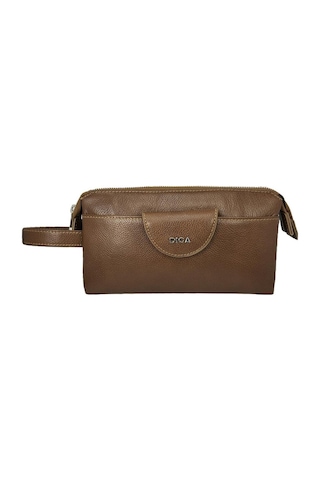 Çanta Yurdu Diga Hakiki Deri 3006 Dopp Kit El Çantası Taba Taba