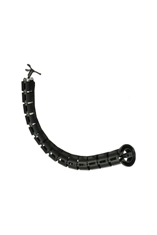 Yuvarlak Kablo Düzenleyici Masa Altı Omurga Kablo Kanalı Siyah