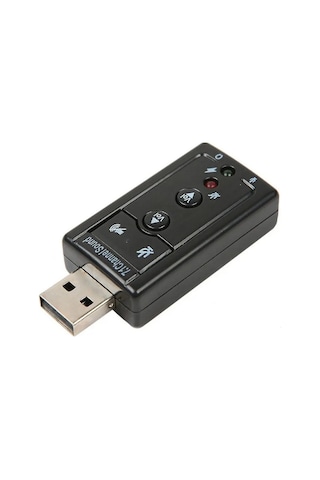 7.1 Usb Stereo Ses Adaptörü , Harici Ses Kartı, Pc Ve Dizüstü Bilgisayar İçin 3d Usb Ses Adaptörü,