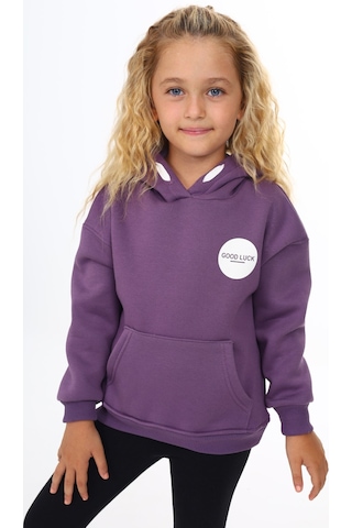 Toontoy Kids Toontoy Kız Çocuk Baskılı Sweatshirt Mor