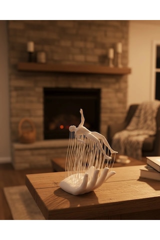 3d El İnsan Figürü Beyaz İskandinav Tarzı Dekoratif Obje