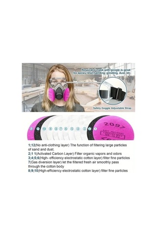 Trendooze 6200 İle 2097 Gaz Maskesi - Formaldehit Ve Sprey Boya Filtreli