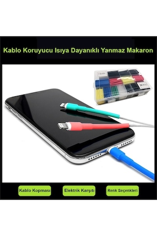 Makaron Isıyla Daralan Kablo Koruma Kablo Tamir Kiti 580 Parça