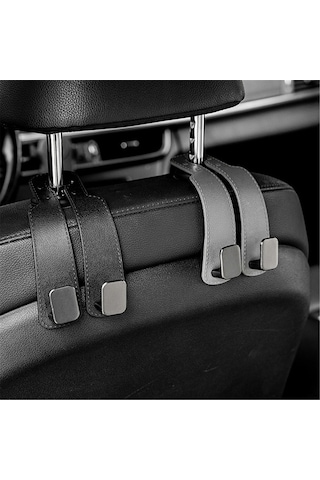 Kangvka Araç Ön Yeri Telefon Tutucu Ve Çift Kanca - Gizli Depolama, Yüksek Dayanıklı Silikon, Tekli Paket Gri