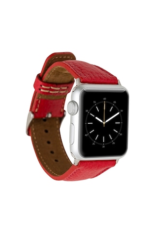 Bouletta Apple Uyumlu  Watch 42-44-45 MM Deri Kordon Kırmızı