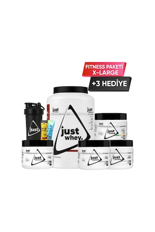Just Nutrition Fitness Paketi - X-large + 3 Hediye Protein Tozu + Bcaa + Glutamin + Arjinin + Kreatin Karışık