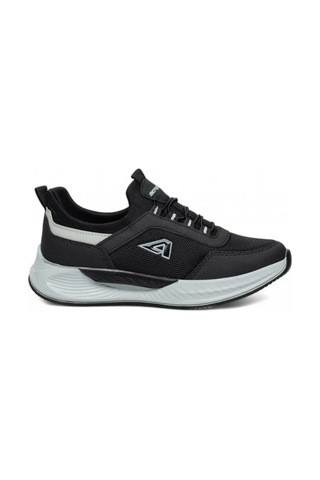 Acropol 137-26 Anorak Slip On Anatomik Erkek Sneaker Siyah Gümüş Siyah