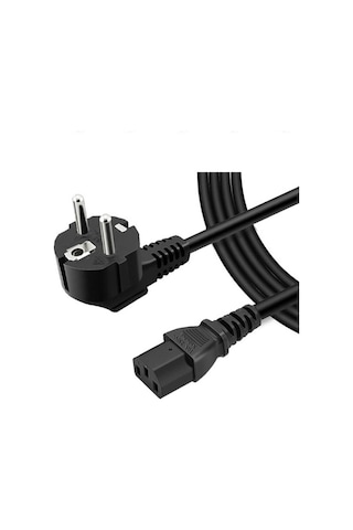 C13 Power Kablo Standart Kasa Monitör Elektrik Güç Kablosu 1.8 mt