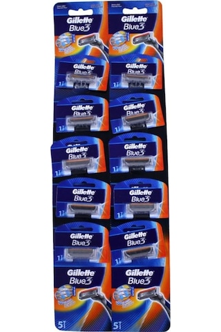 Gillette Blue3 Tıraş Bıçağı Kartela 10'lu