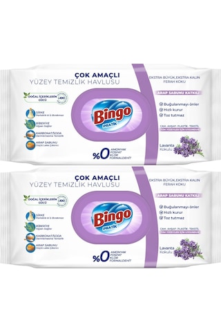 Bingo Clean Yüzey Temizlik Havlusu 96 Yaprak Lavanta Kokulu 2li 2'li Set