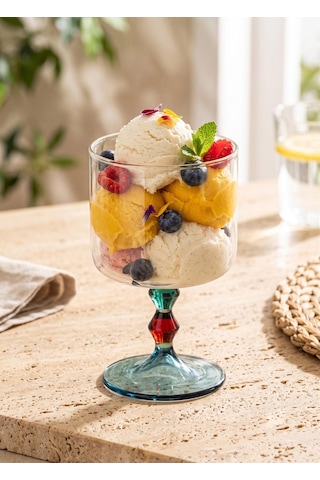 The Mia Bead Dondurmalık Tatlı Sunum Kasesi Amber 300 Ml