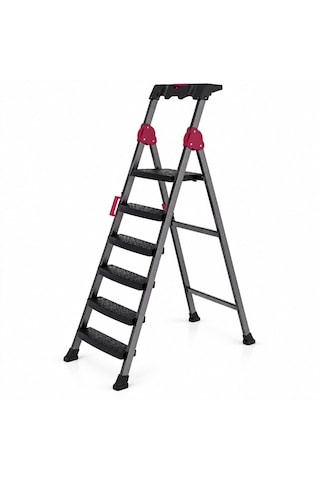 5+1 Basamaklı Metal Merdiven 150kg.taşıma 5690