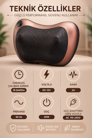 Relax Ev Araç ve Ofis Ovmalı Masaj Yastığı