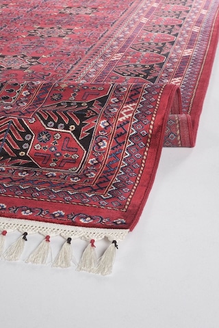 Apex Halı Bruj Bambu Viscon Halı 8731bu Bordo Renkli