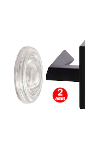 Yapışkanlı Duvar Koruma Stoperi Şeffaf Silikonlu Kapı Kolu Tamponu - 2 Adet