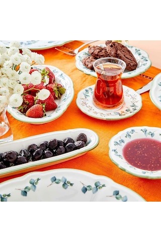 Bella Maison Ocaliptus Stoneware 26 Parça 6 Kişilik Kahvaltı Takımı Yeşil
