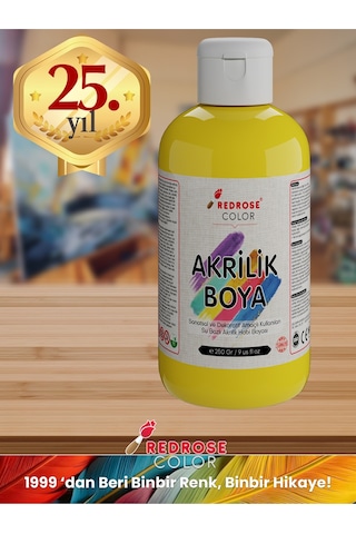 Red Rose Sarı Akrilik Boya 250 G